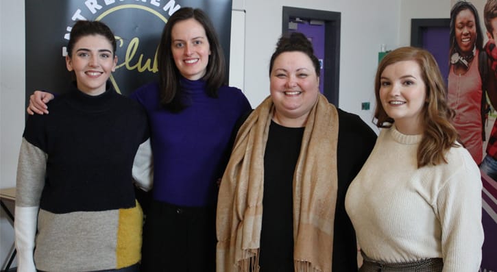 Pictured (l-r) Rachel Innes and Natasha Lloyd from SERC’s enterprise team, Katie Matthews, guest speaker, and Anna Leahy from SERC’s Students’ Engagement team. 